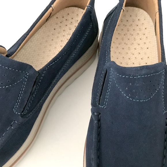 Navy Wedge Loafers 9 - Picture 5 of 7